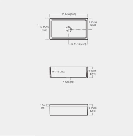 Кухонная мойка SIMAS LAVABI накладная глазированная с 4 сторон без отверстий цвет белый Q536