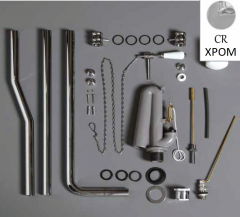 Механизм слива SIMAS с латунной трубой для высокого бачка с ручкой смыва на цепочке R01CR