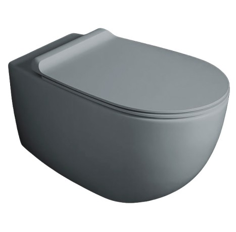 Унитаз SIMAS VIGNONI подвесной безободковый с вихревым смывом цвет цемент матовый VI18VERT/F85.CM