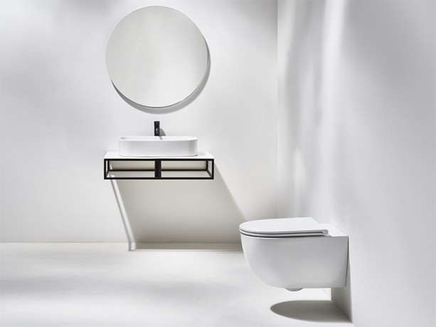 Унитаз SIMAS TREVI подвесной безободковый цвет белый TR18/F85