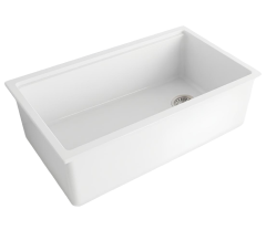 Кухонная мойка SIMAS LAVABI накладная или встраиваемая сверху без отверстий цвет белый Q600