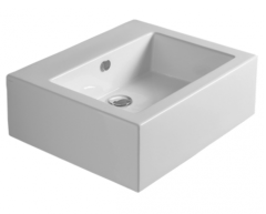 Раковина SIMAS FROZEN подвесная накладная для установки на консоль с одним намеченным отверстием в центре цвет белый FZ10