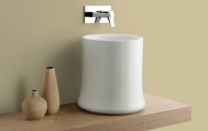 Раковина SIMAS SHARP накладная без отверстий цвет белый SH10