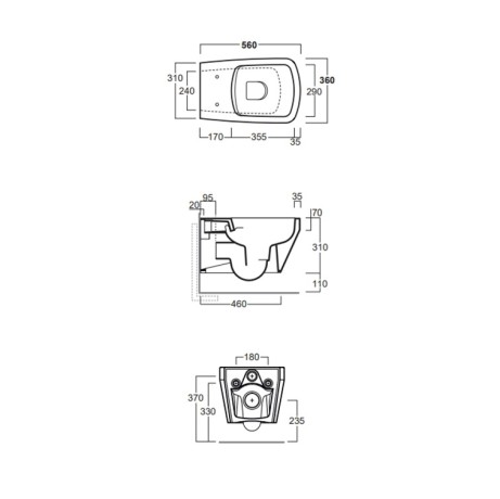 Унитаз SIMAS BADEN BADEN подвесной безободковый цвет белый матовый BB18/F85.BM