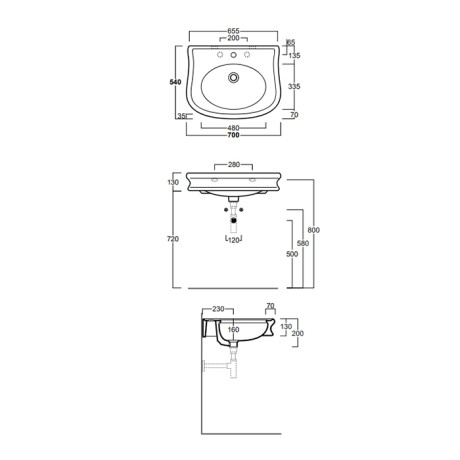 Раковина SIMAS LANTE подвесная или на пьедестал с одним отверстием цвет белый LA10