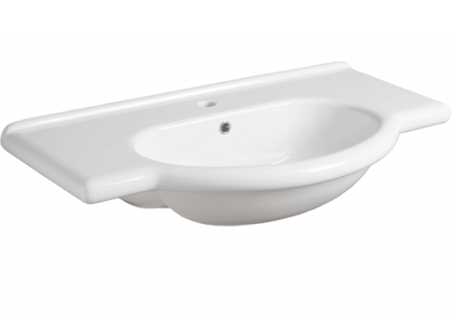 Раковина SIMAS LAVABI подвесная с одним отверстием и двумя намеченными консоль цвет белый TOP62