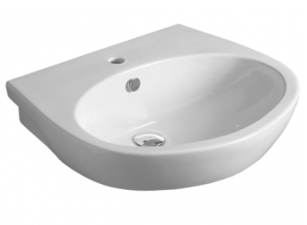 Раковина SIMAS LFT Spazio подвесная или на пьедестал с одним отверстием цвет белый LFT05