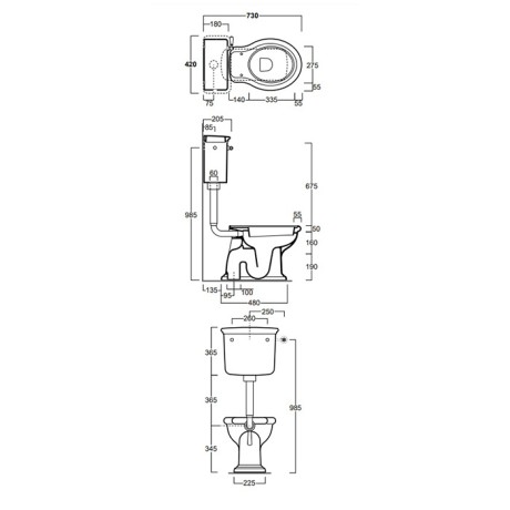 Унитаз SIMAS LANTE напольный приставной или к бачку с вертикальным сливом цвет белый LA01