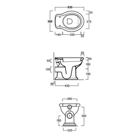 Унитаз SIMAS LANTE напольный приставной или к бачку с горизонтальным сливом цвет белый LA02