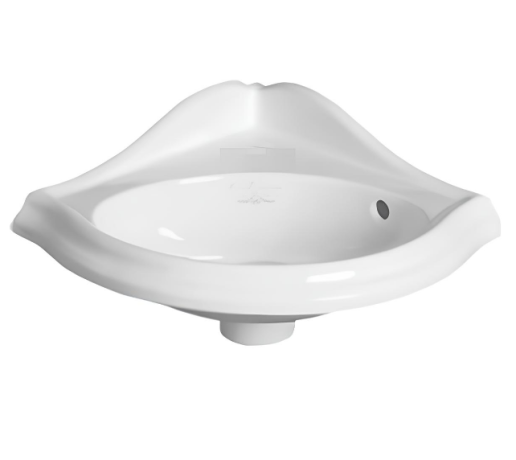 Раковина SIMAS ARCADE угловая подвесная на консоль без отверстий со спинкой цвет белый AR036