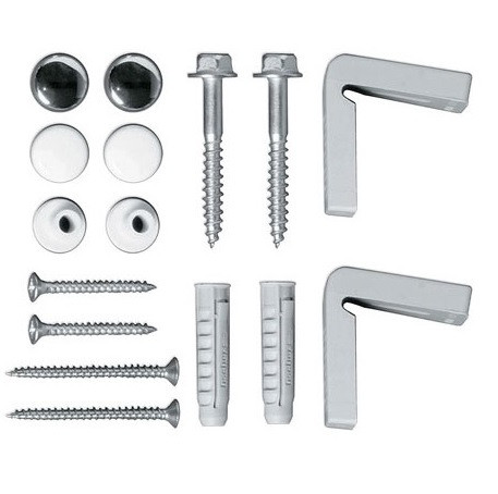 Комплект боковых крепежных винтов SIMAS хром/белый для унитаза и биде F88