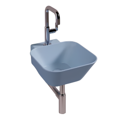 Раковина SIMAS WAVE с донным клапаном подвесная или накладная с одним отверстием цвет pervinca matt WA07