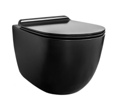 Унитаз SIMAS VIGNONI подвесной безободковый  с сиденьем с микролифтом цвет черный глянцевый VI18/F85.NE+VI004.NE