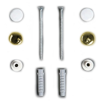 Комплект вертикальных крепежных винтов SIMAS цвет золото/белый для унитаза и биде F90