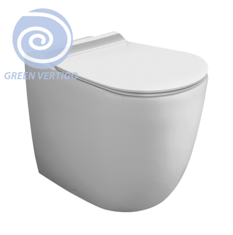 Унитаз SIMAS VIGNONI напольный приставной безободковый с вихревым смывом цвет белый VI01VERT