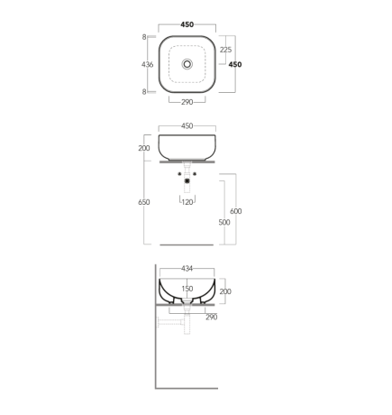 Раковина SIMAS BALLOON накладная без отверстий цвет белый BA03