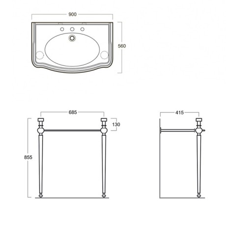 Консоль SIMAS ARCADE напольная цвет хром ARCG1
