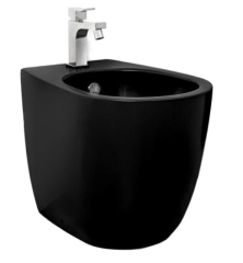 Биде SIMAS VIGNONI Напольное приставное с одним отверстием цвет черный матовый VI04.NM