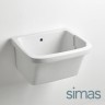 Раковина SIMAS SPECIALI подвесная на кронштейны или накладная без отверстий цвет белый S65