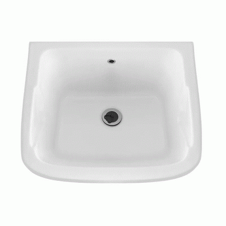 Раковина SIMAS SPECIALI подвесная на кронштейны или накладная без отверстий цвет белый S65