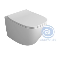 Комплект Унитаз SIMAS JUNIPER подвесной безободковый с вихревым смывом с сиденьем крышкой с микролифтом цвет белый матовый KJU18.BM