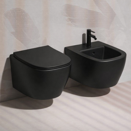 Биде SIMAS JUNIPER подвесное с одним отверстием цвет черный матовый JU19/F85.NM