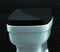 Сиденье с крышкой SIMAS EVOLUTION с микролифтом цвет черный петли хром EVO004.NE