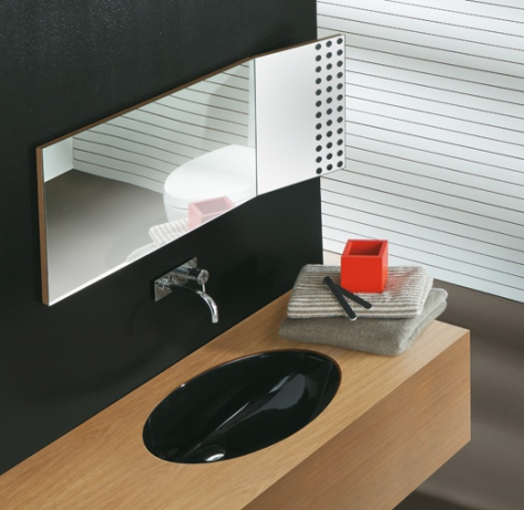 Раковина SIMAS LFT Spazio встраиваемая снизу без отверстий цвет черный LFT74.NE