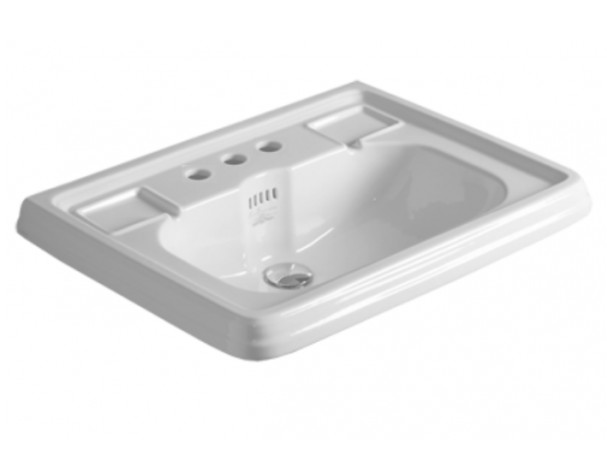 Раковина SIMAS ARCADE подвесная на пьедестал с тремя отверстиями без спинки цвет белый AR854