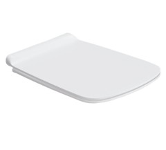 Сиденье с крышкой SIMAS BADEN BADEN быстросъемное цвет белый петли хром BB003