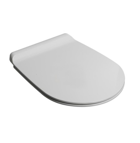 Сиденье с крышкой SIMAS GAMBASSI быстросъемное цвет белый петли хром GA003