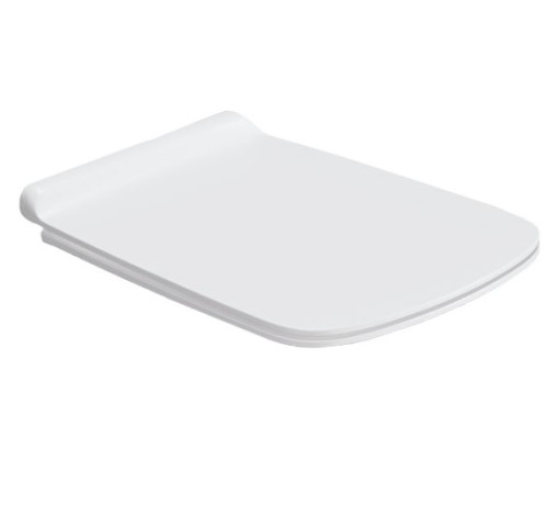 Сиденье с крышкой SIMAS BADEN BADEN с микролифтом быстросъемное цвет белый петли хром BB004