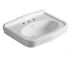 Раковина SIMAS LONDRA подвесная на пьедестал с тремя отверстиями цвет белый LO924.3