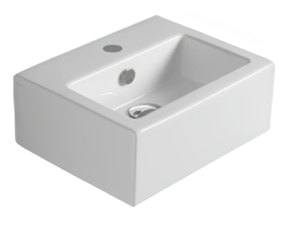 Раковина SIMAS FROZEN подвесная с одним отверстием в центре цвет белый FZ14.1