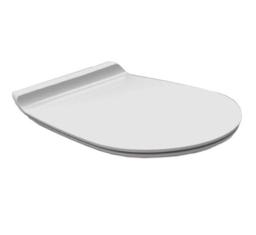 Сиденье с крышкой SIMAS BORMIO с микролифтом быстросъемное цвет белый петли хром BR006