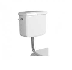 Бачок SIMAS ARCADE Настенный на средней трубе с боковой ручкой смыва в комплекте с механизмом слива цвет белый бронза AR812/D11BR