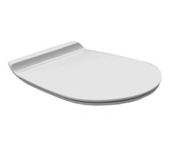 Сиденье с крышкой SIMAS BORMIO быстросъемное цвет белый петли хром BR005