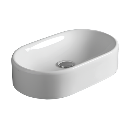 Раковина SIMAS FLOW накладная без отверстий цвет белый FL13